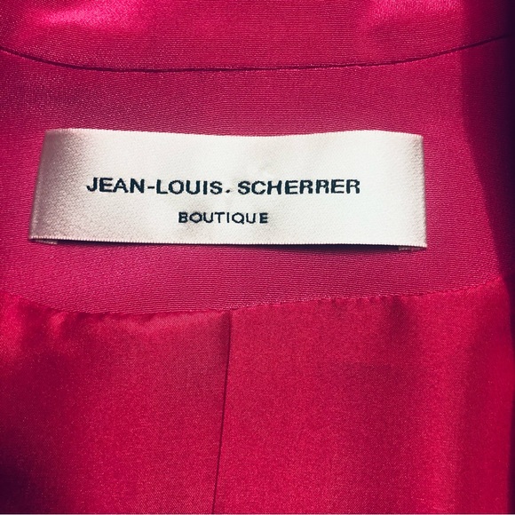 Jean Louis Scherrer bright pink blazer jacket with shoulder detailing Sz 4 - Picture 13 of 13